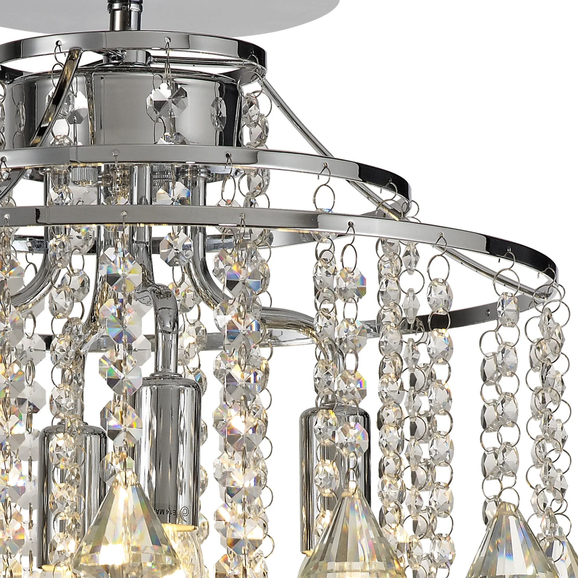 Inina Crystal Ceiling 4 Light Polished Chrome IL30770  Diyas Inina Polished Chrome